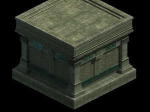 game model - underground platform connected to the 3D Model