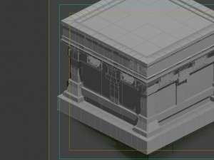 game model - underground platform connected to the 3D 모델