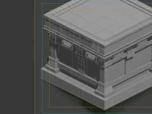 game model - underground platform connected to the 3D Model