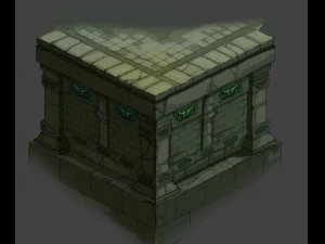 game model - underground platform connected to the 3D Model