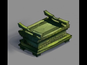 game model - underground palace bronze box 3D-Modell