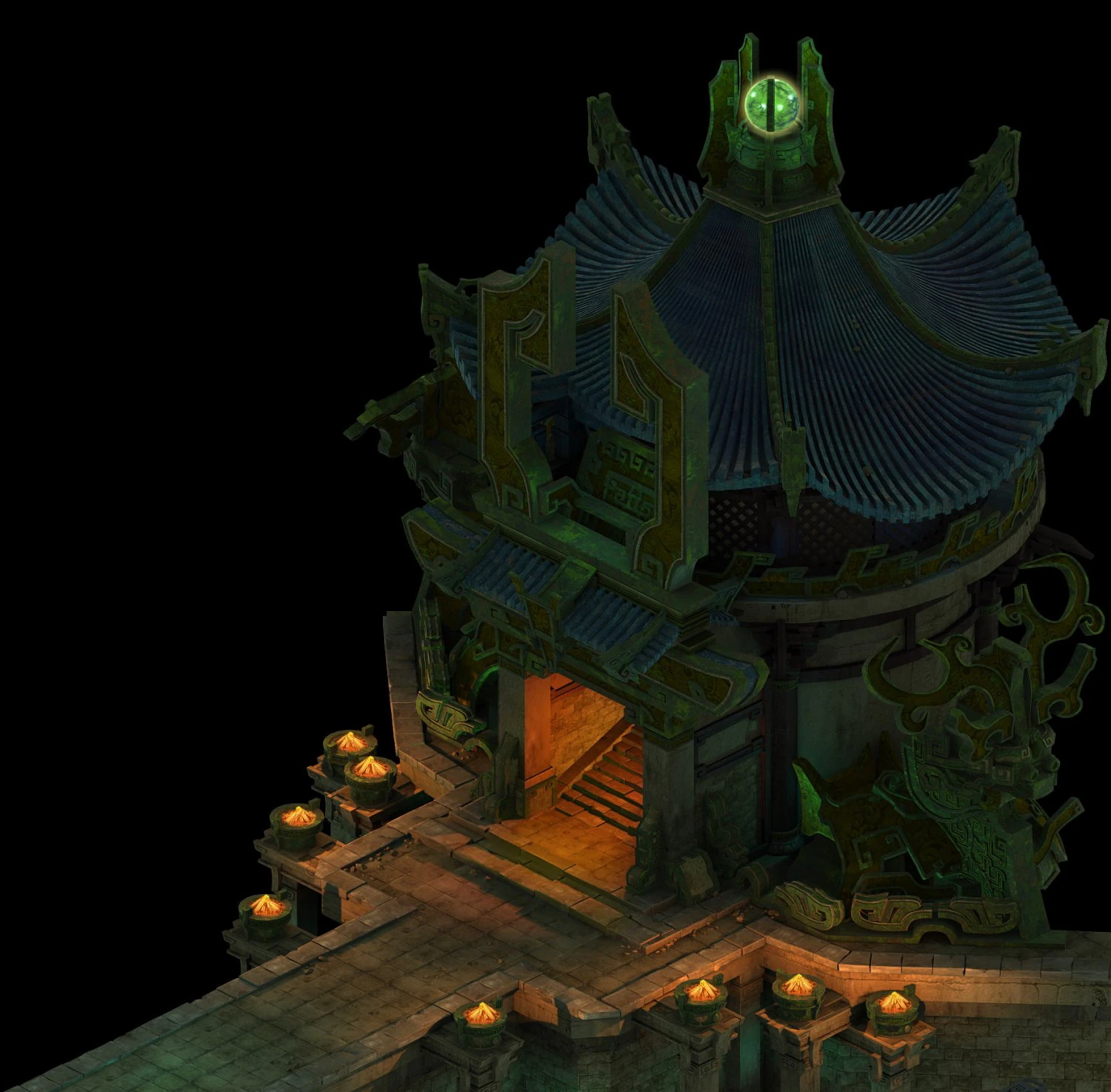 game model - the entrance to the underground palac 3D Model .c4d .max .obj .3ds .fbx .stl .blend 