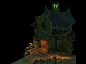 modelo de juego: la entrada al palacio subterr&aacute;neo Modelo 3D