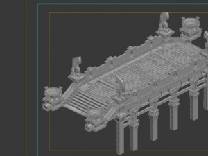 game model - bronze connection bridge design of 3D Model