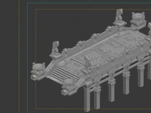 game model - bronze connection bridge design of 3D Model