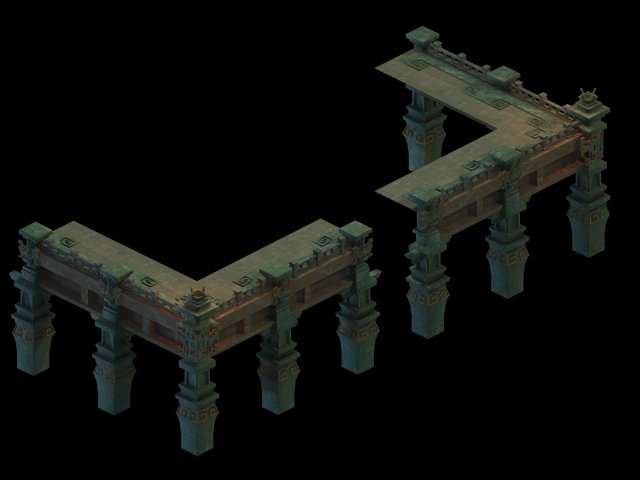 game model - giant palace platform design 3Dモデル .c4d .max .obj .3ds .fbx .stl .blend 