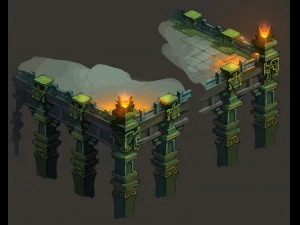 game model - giant palace platform design 3D Model