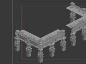 game model - giant palace platform design 3Dモデル
