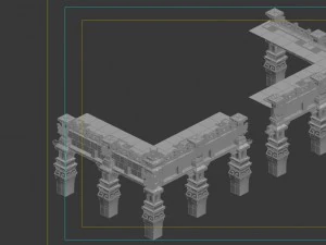 game model - giant palace platform design 3D Model
