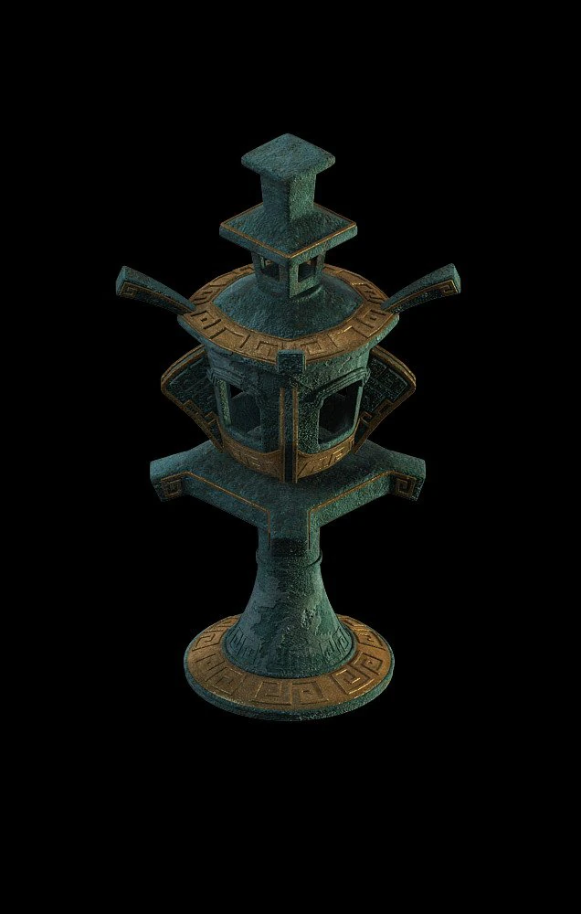 game model - design of palace lamp in 3D Model .c4d .max .obj .3ds .fbx .stl .blend 