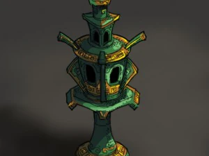 game model - design of palace lamp in 3D Model