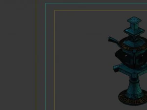 game model - design of palace lamp in 3D Model