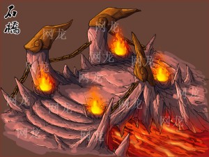 game model - hell stone bridge 3Dモデル