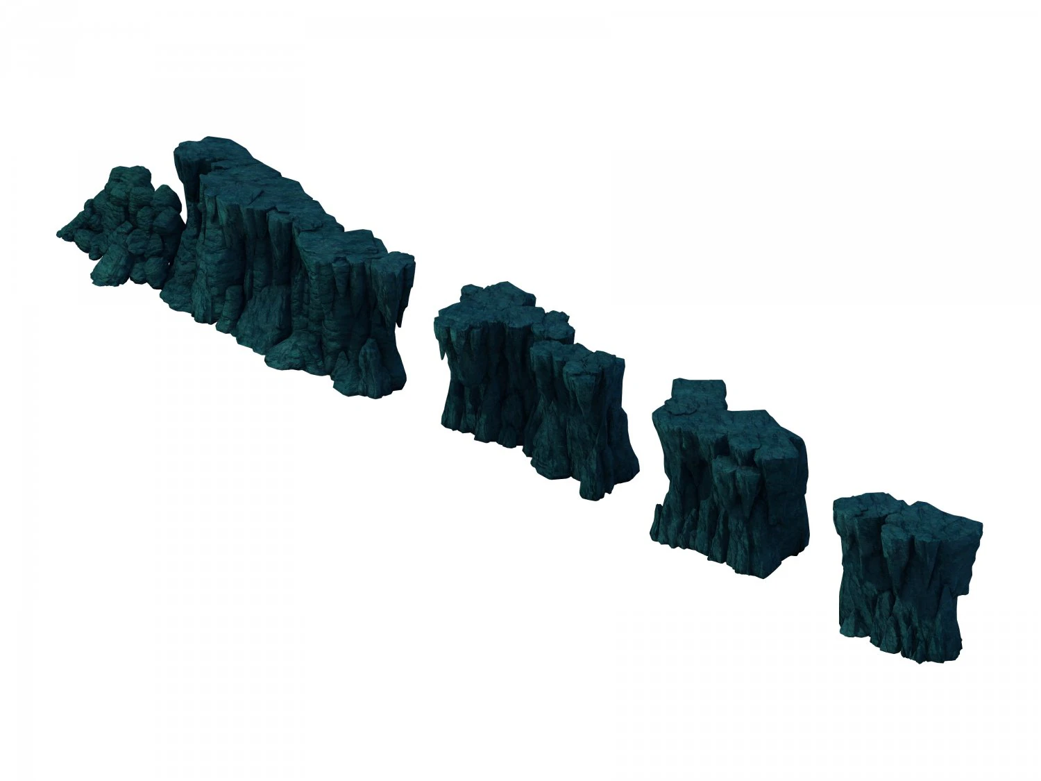 game model - cave wall 3D Model .c4d .max .obj .3ds .fbx .stl .blend 
