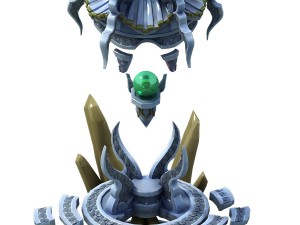 game model - defense stone pagoda Model 3D