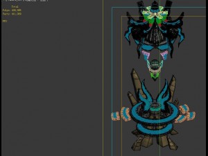 game model - defense stone pagoda 3D Model