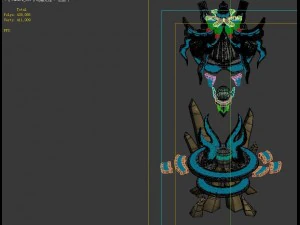 game model - defense stone pagoda 3D Model