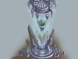 game model - defense stone pagoda 3D Model