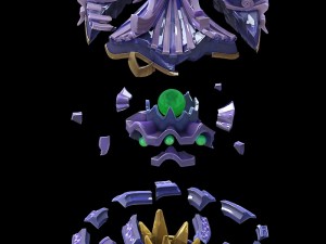 game model - defense stone pagoda old ruins 3D Model