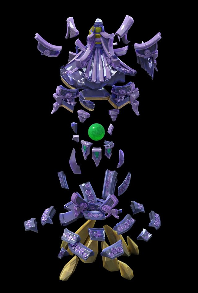 game model - defense stone pagoda old ruins 02 Model 3D .c4d .max .obj .3ds .fbx .stl .blend 