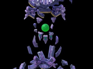 game model - defense stone pagoda old ruins 02 Modelo 3D