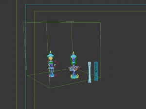 game model - rune totem stone pillars Model 3D