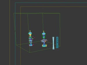 game model - rune totem stone pillars 3D Model