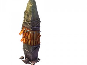 game model - tied spiritual column Model 3D