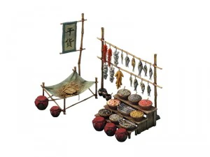 game model - dry goods stall 3D Model