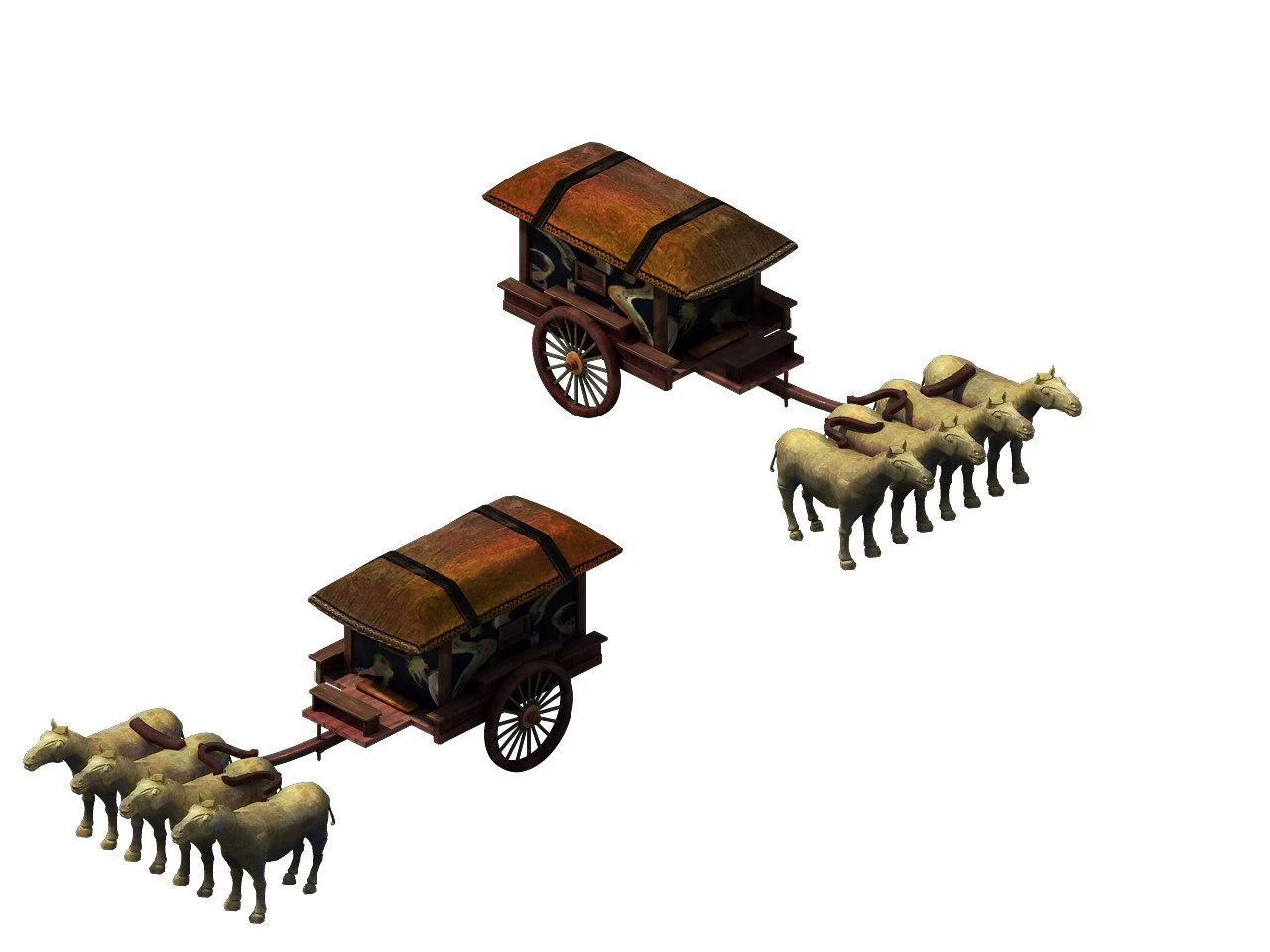 game model - the ancient emperors of the carriage 3D Model .c4d .max .obj .3ds .fbx .stl .blend