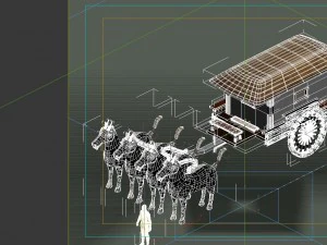 game model - the ancient emperors of the carriage 3D Model