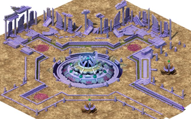 game model - the ruins of the ancient plaza 3D Model .c4d .max .obj .3ds .fbx .stl .blend