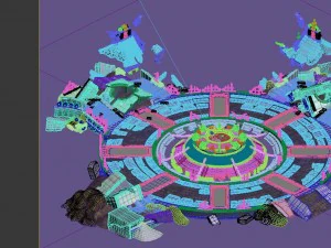 game model - the ruins of the ancient plaza 3D Model