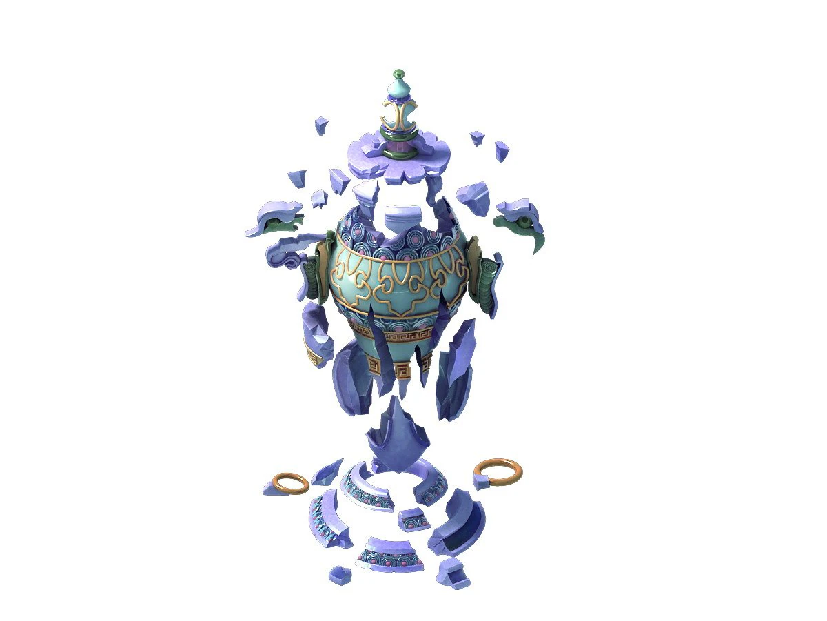 game model - ancient jade lamp 3D Model .c4d .max .obj .3ds .fbx .stl .blend