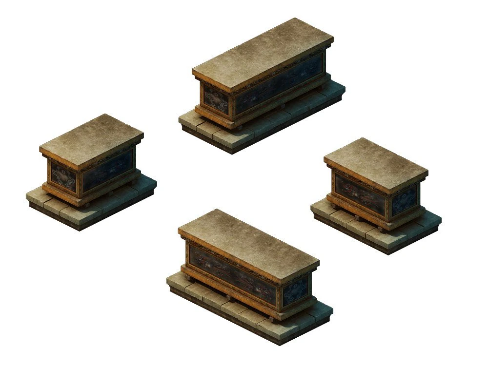 game model - the tomb of the sarcophagus 3D Model .c4d .max .obj .3ds .fbx .stl .blend 