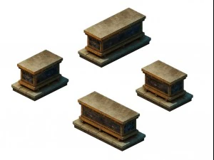 mod&egrave;le de jeu - le tombeau du sarcophage Modèle 3D