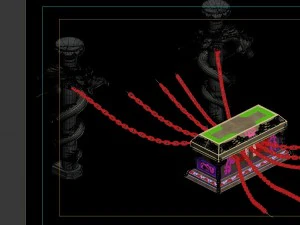 game model - the tomb of the chain locked in the s 3D Model