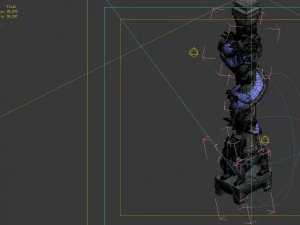 game model - tombstone dragon shaped pillar 01 3D Model