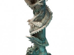 game model - tombstone dragon shaped pillar 01 Modelo 3D