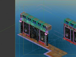 game model - ancient tomb wall 011 3D Model