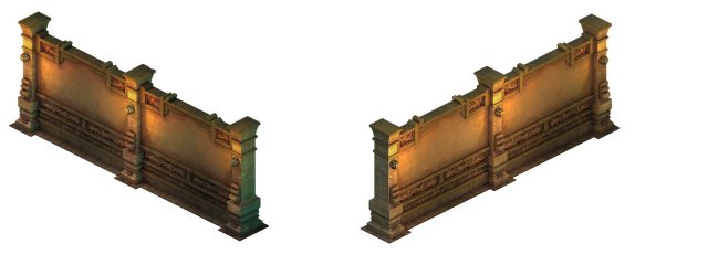 game model - ancient tomb wall 012 3D Model .c4d .max .obj .3ds .fbx .stl .blend 