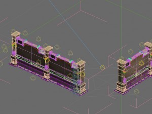 game model - ancient tomb wall 012 3D Model