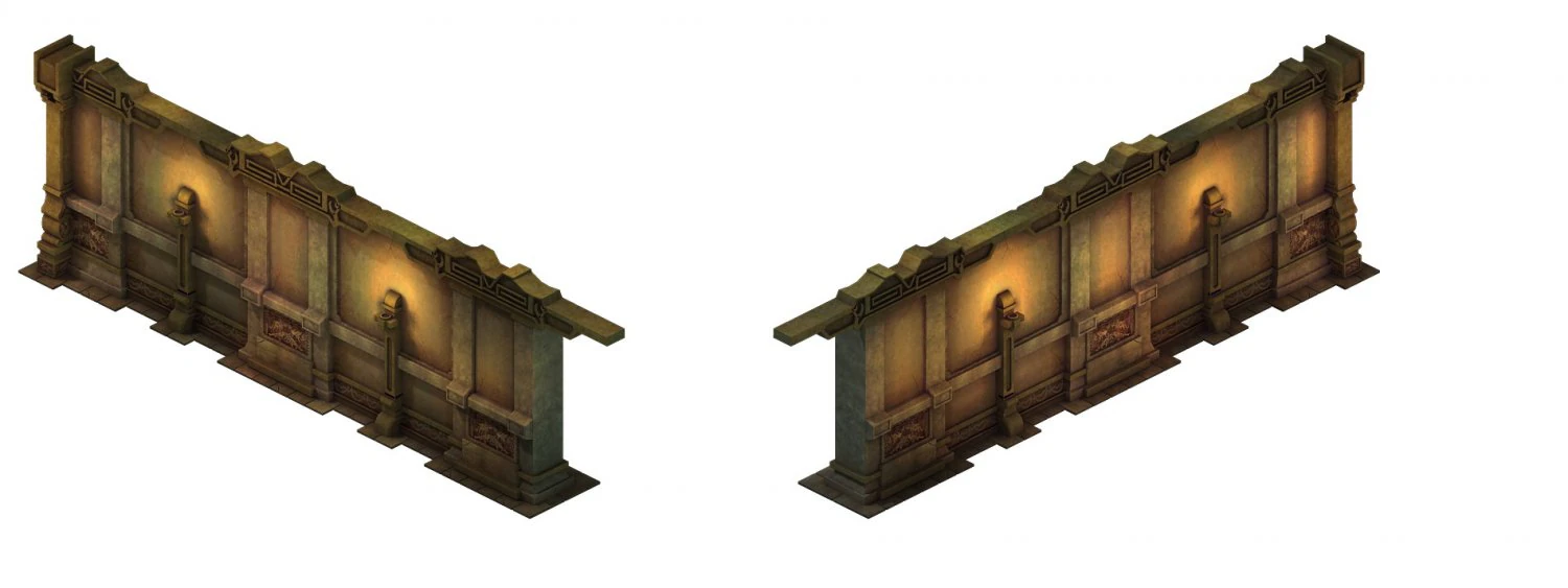 game model - ancient tomb wall 013 3D Model .c4d .max .obj .3ds .fbx .stl .blend 