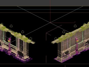 game model - ancient tomb wall 013 3D Model