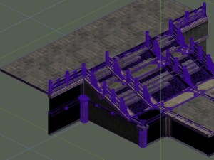 game model - tombstone stairs 02 3D Model