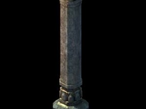 game model - tombstone column Model 3D