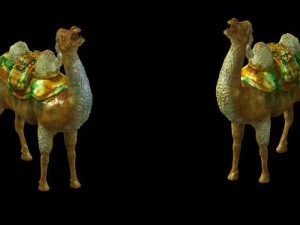 oyun modeli - antik mezar seramik &uuml;&ccedil; - renkli ca 3D Model