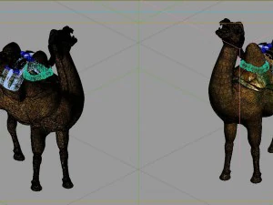game model - ancient tomb ceramic three - color ca 3D Model