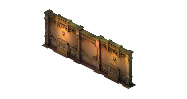 game model - the tomb wall 02 Modello 3D .c4d .max .obj .3ds .fbx .stl .blend