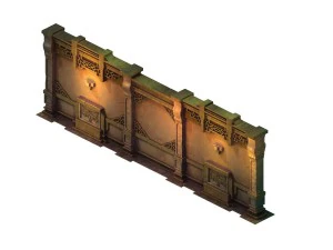 oyun modeli - mezar duvarı 02 3D Model